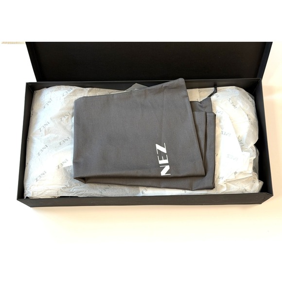 Inez Paloma Black Calf Boots Leather Knee High Block Heel Womens Size 6 - Picture 12 of 16